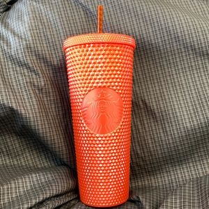 Starbucks orange studded tumbler Fall 2022
